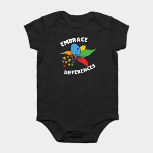 Embrace Differences Autism Awareness Baby Bodysuit